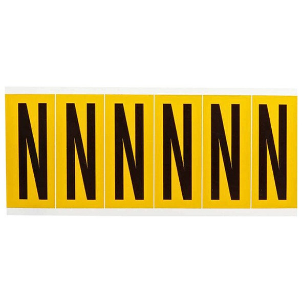 Brady LetterLabel,Vinyl,3-1/2inH,1-1/2inW 1550-N