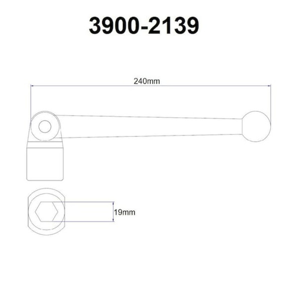 Hhip Spare Handle For 6" Milling Vise 3900-2139