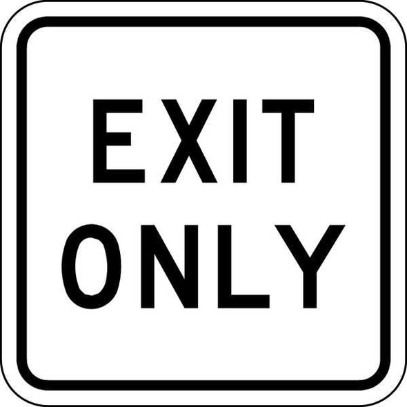 Lyle Exit Only Parking Sign,18" x 18" LR7-68-18HA