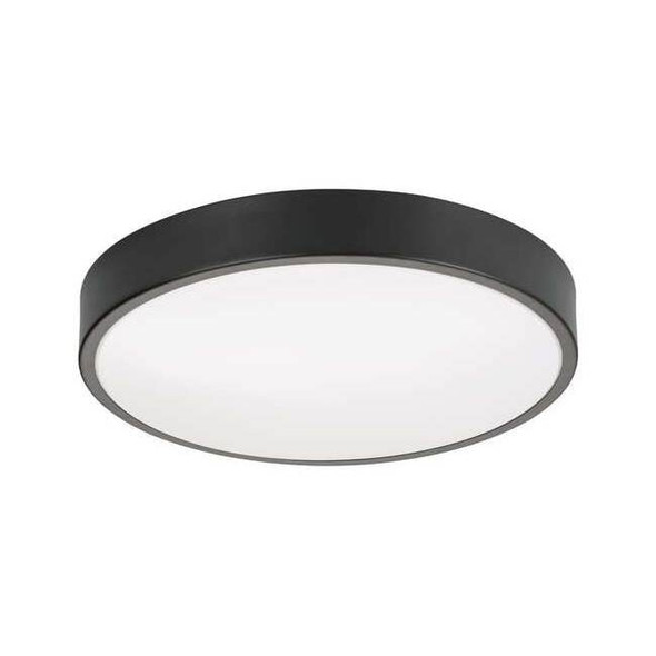 Afx LEDFlushMount,115/8inD,Black,Aluminum OTVF1218LAJD1BK