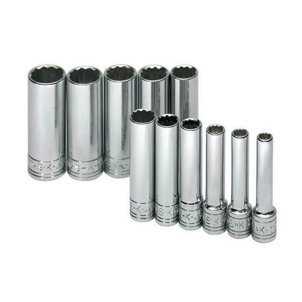 1/4" Drive Socket Set Metric 11 Pieces 5 mm to 14 mm , Chrome