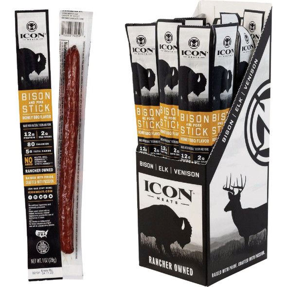 Icon 1 Oz. Honey BBQ Bison Stick Jerky