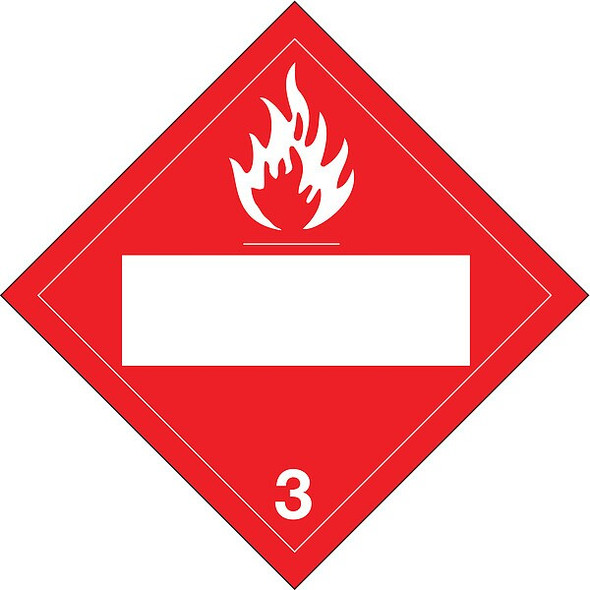 Brady DOT Container Placard,10-3/4" Label W 60394