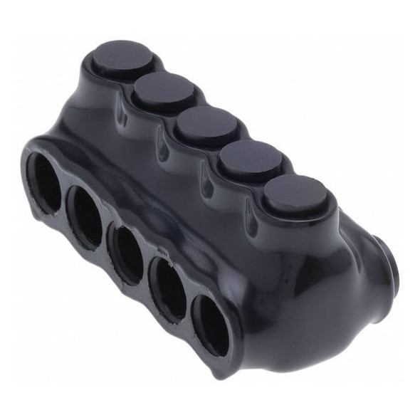 Polaris Wire Connector, 5 Port, Black, Plastisol Insulation IPLD2/0-5B