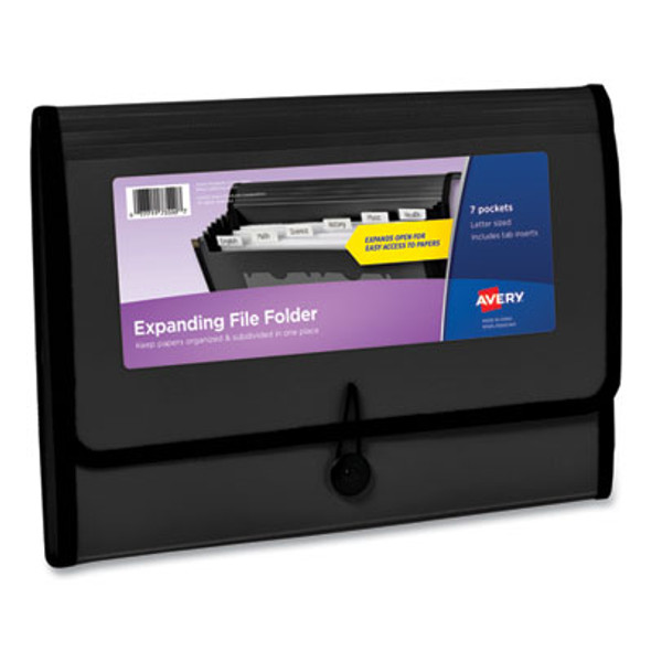 Avery® FILE,EXPANDFILE,7 PCKT,BK 73550