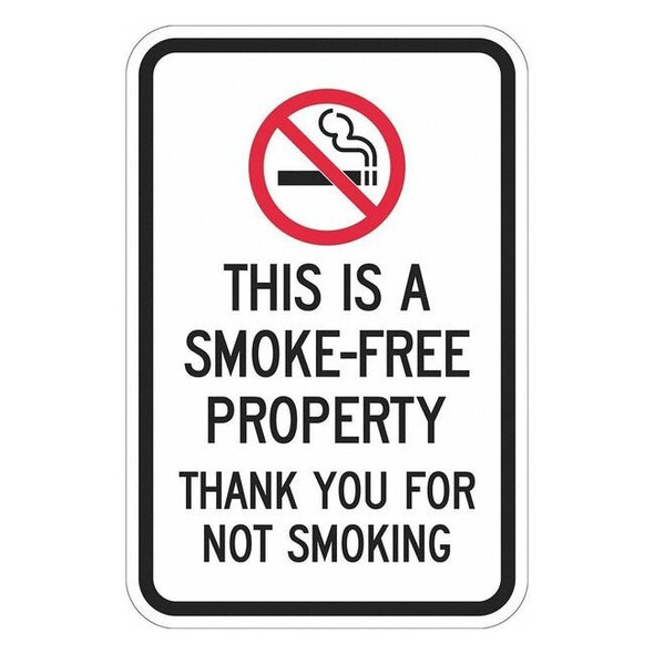 Facility Sign, 18 in H, 12 in W, Aluminum, Rectangle, English, T1-1079-DG_12x18