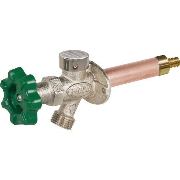 Prier 1/2 In. x 8 In. Crimp Pex Quarter-Turn Anti-Siphon Freezeless Wall Hydrant