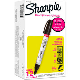 Sharpie Paint Marker Oil Based Medium Black Ink Dozen
