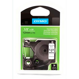 DYMO D1 Standard Labels 1/2"" Black on White