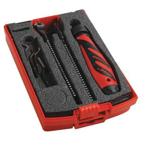 Shaviv Deburring Tool Set,Plastic,Hi Speed Stl. 154-00035