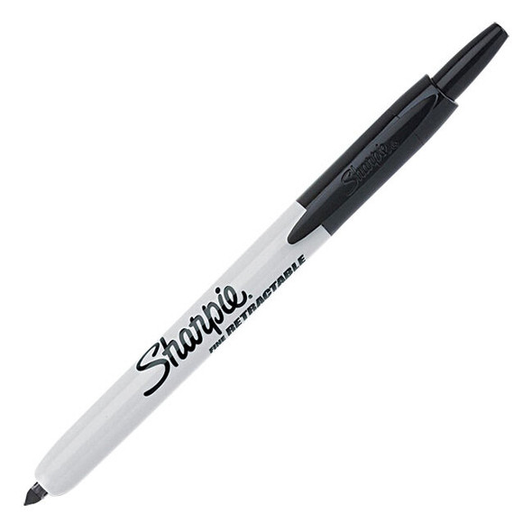 Sharpie® Retractable Permanent Marker, Black, 1/Each