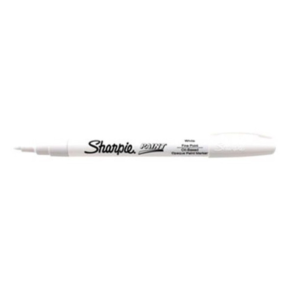 Sharpie® Paint Marking Pen, Fine, White, 1/Each