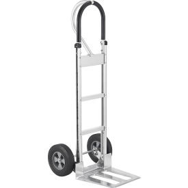 Global Industrial Long Nose Aluminum Hand Truck Loop Handle Mold-On Rubber Wheel