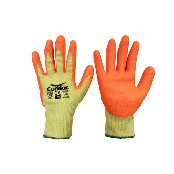 Condor Cut-Resistant Gloves, Cut Level A5 ,Dipped ,Nitrile ,Foam ,L 1 PR 61CV71