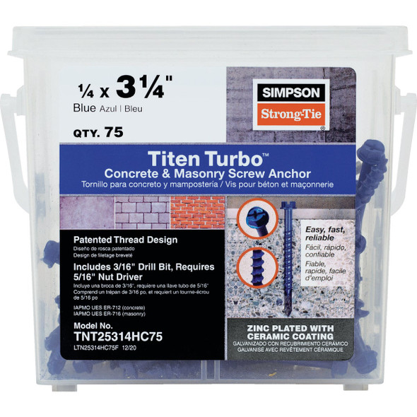 1/4 X 3-1/4 Hex Tt 75tub 1/4 X 3-1/4 Hex Tt 75tub