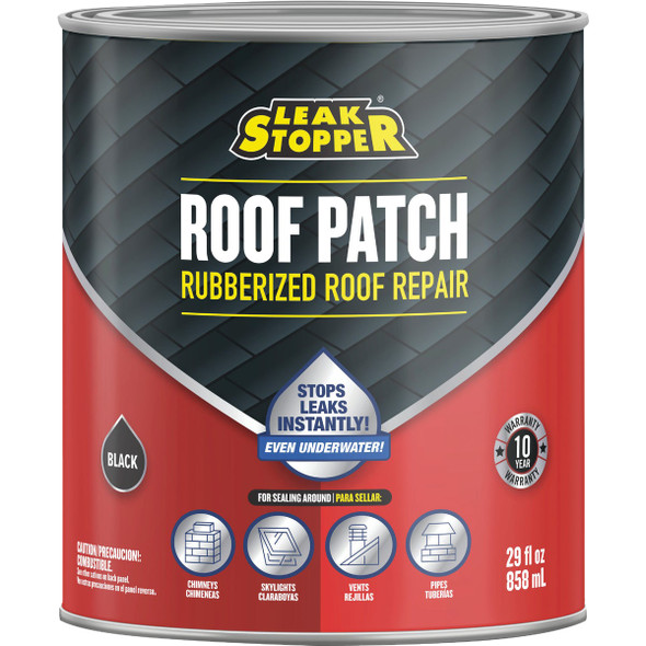 Black Jack Leak Stopper 1 Qt. Rubberized Roof Patch 0318-GA