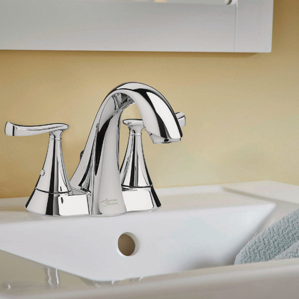 American Standard Chatfield Chrome 2-Handle Lever 4 In. Centerset Bathroom Faucet with Pop-Up American Standard Chatfield Chrome 2-Handle Lever 4 In. Centerset Bathroom Faucet with Pop-Up