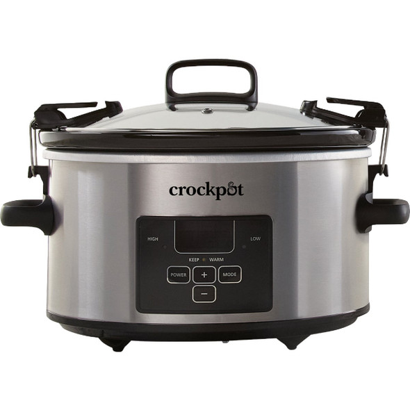 Crockpot 4 Qt. Cook & Carry Stainless Steel Slow Cooker 2122615