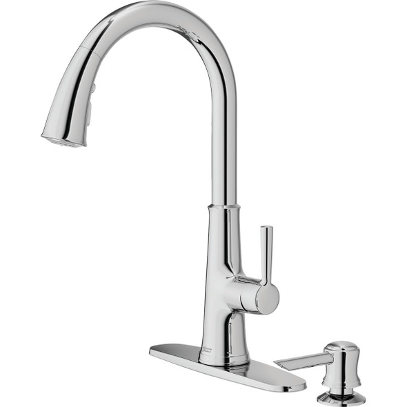 American Standard Maven 1-Handle Lever Pull-Down Kitchen Faucet with Soap Dispenser, Chrome American Standard Maven 1-Handle Lever Pull-Down Kitchen Faucet with Soap Dispenser, Chrome