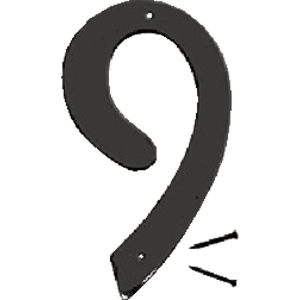 Hy-Ko 4 In. Satin Black Number 9 BK-40/9