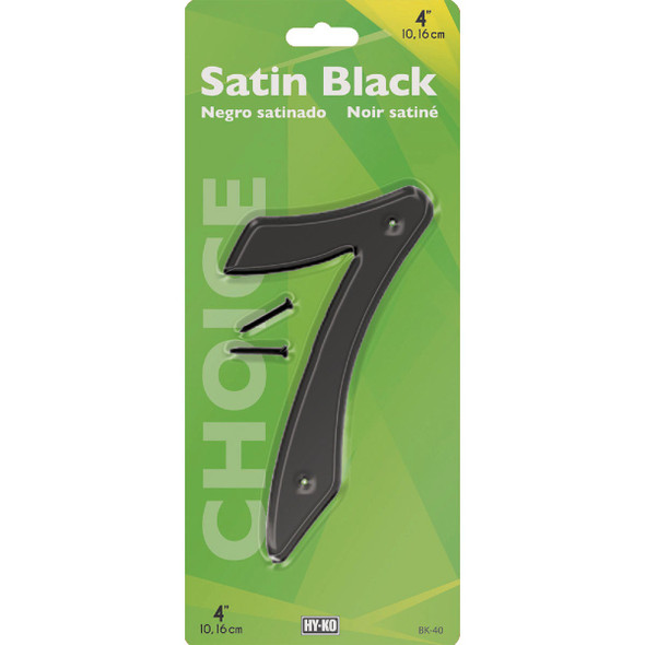 Hy-Ko 4 In. Satin Black Number 7 BK-40-7 226941