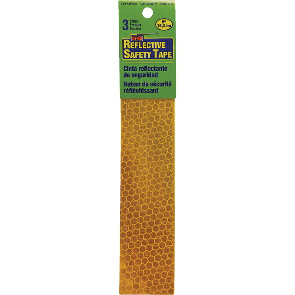 Hy-Ko 1 In. x 6 In. Yellow Reflective Safety Tape Strips (3-Count) TP-3Y 254765