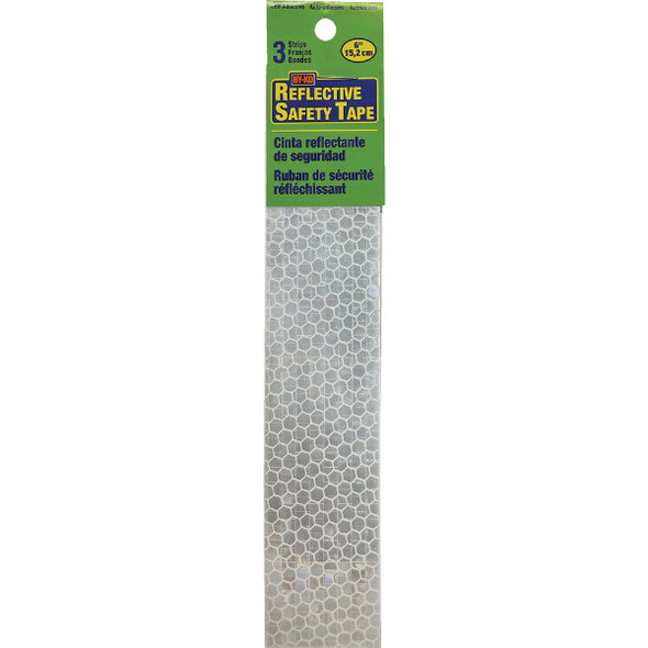 Hy-Ko 1 In. x 6 In. White Reflective Safety Tape Strips (3-Count)
