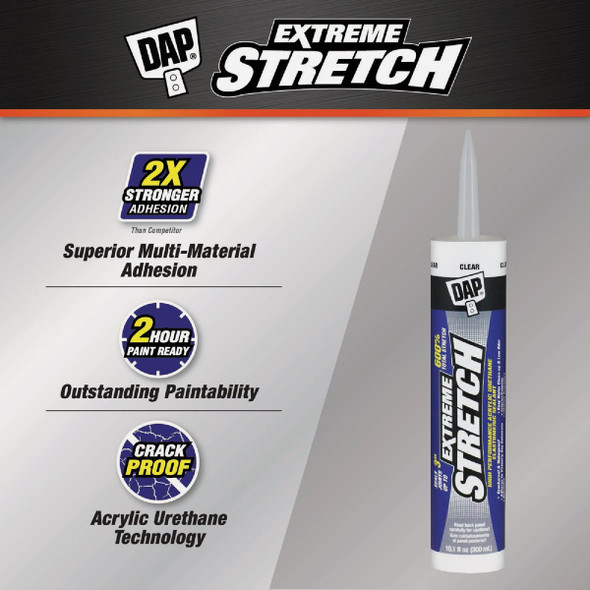 Dap Extreme Stretch 10.1 Oz. Clear Acrylic Urethane Premium Elastomeric Sealant