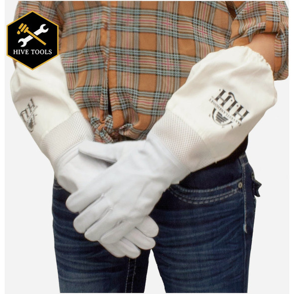 Harvest Lane Honey Medium Goatskin Leather Beekeeping Gloves CLOTHGM-103 731229