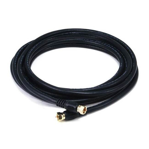 Monoprice Coaxial Cable,RG-6,12 ft.,Black 3032