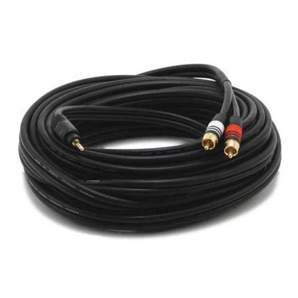 Monoprice A/V Cable, 3.5mm(M)/2 RCA(M),35ft 5602
