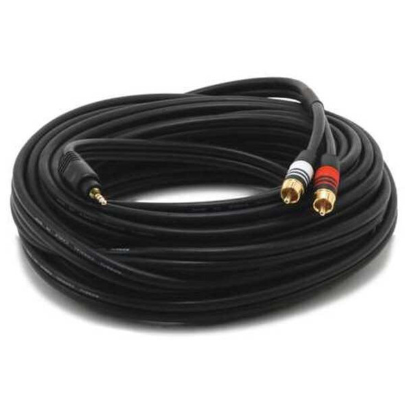 Monoprice A/V Cable, 3.5mm(M)/2 RCA(M),35ft 5602
