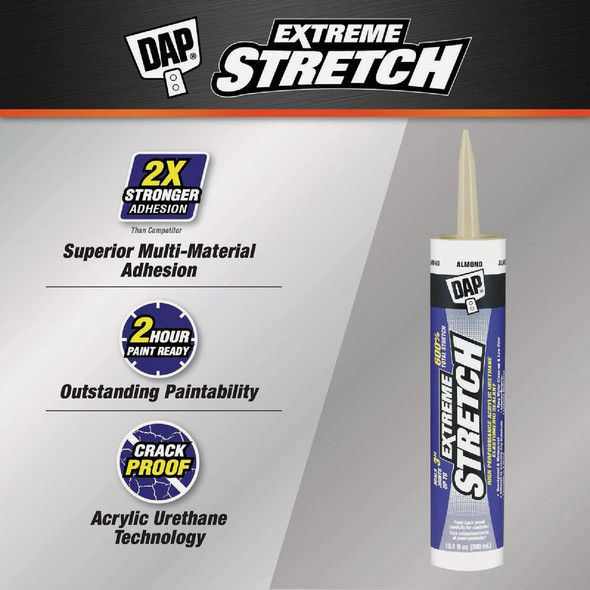 Dap Extreme Stretch 10.1 Oz. Almond Acrylic Urethane Premium Elastomeric Sealant 7079818717 292167
