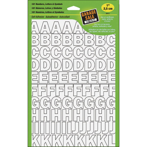 Hy-Ko 1 In. Vinyl Numbers, Letters & Symbols 30013
