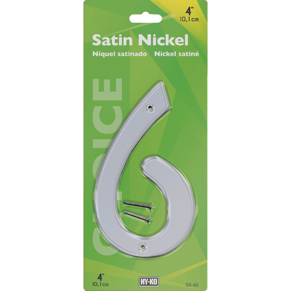 Hy-Ko 4 In. Satin Nickel Number 6 SN-40-6 254387