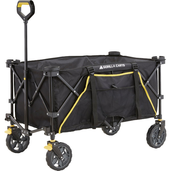 Gorilla Carts 7 Cu. Ft. Black Collapsible All Terrain Utility Cart GCSW-7P