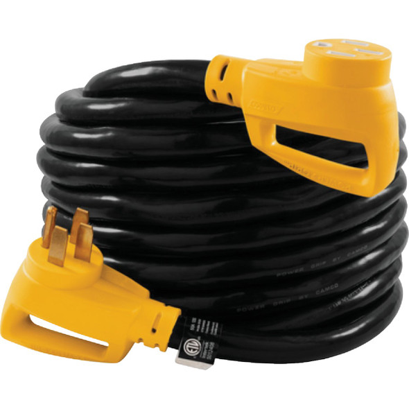 Camco PowerGrip 30 Ft. 50A 125/250V 8 Gauge Heavy-Duty RV Extension Cord 55195