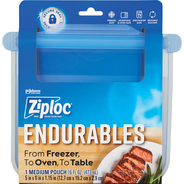 Ziploc Endurables 2-Cup Medium Pouch Food Storage 921