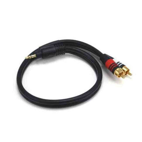 Monoprice A/V Cable, 3.5mm(M)/2 RCA(M),1.5ft 5596