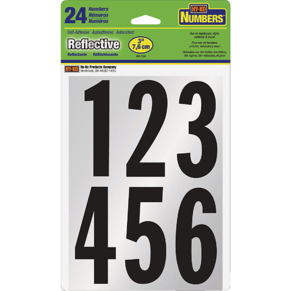 Hy-Ko 3 In. Reflective Numbers MM-23N Hy-Ko 3 In. Reflective Numbers MM-23N