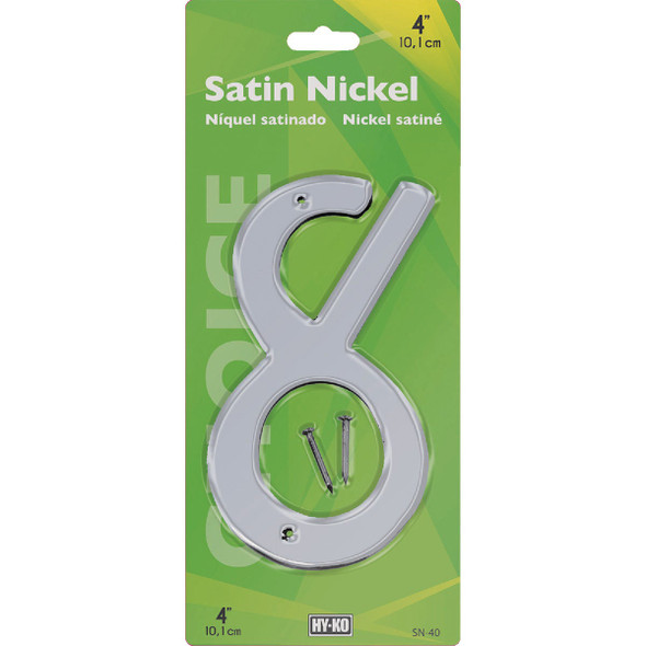 Hy-Ko 4 In. Satin Nickel Number 8