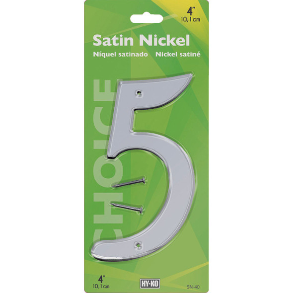Hy-Ko 4 In. Satin Nickel Number 5 SN-40-5 254305