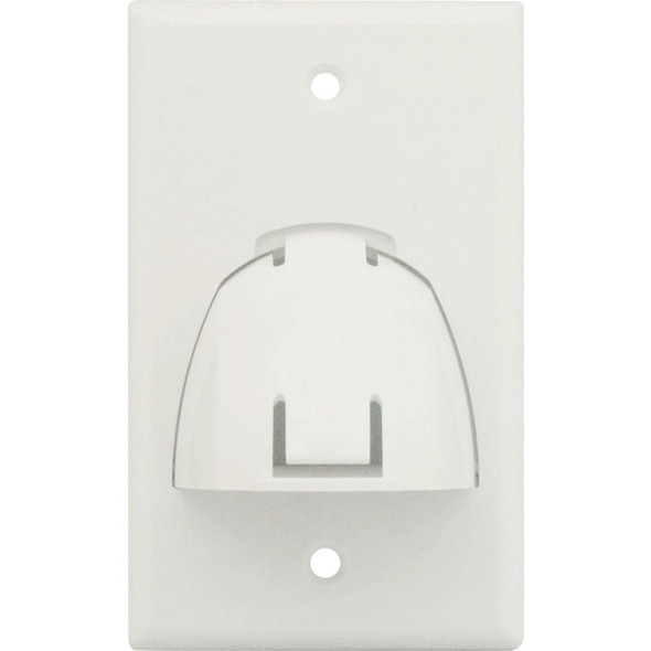 Legrand On-Q Single Gang Hinged Bullnose Wall Plate, White WP9001WHV1
