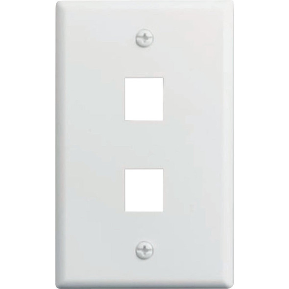 Legrand On-Q 2-Port Keystone Wall Plate, White F3402WHV1