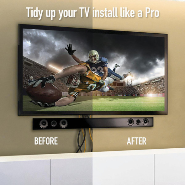 Legrand On-Q In-Wall TV Power & Cable Management Kit, White