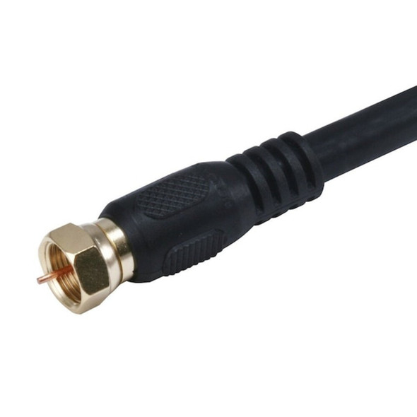 Monoprice Coaxial Cable,RG-6,3 ft.,Black 3030