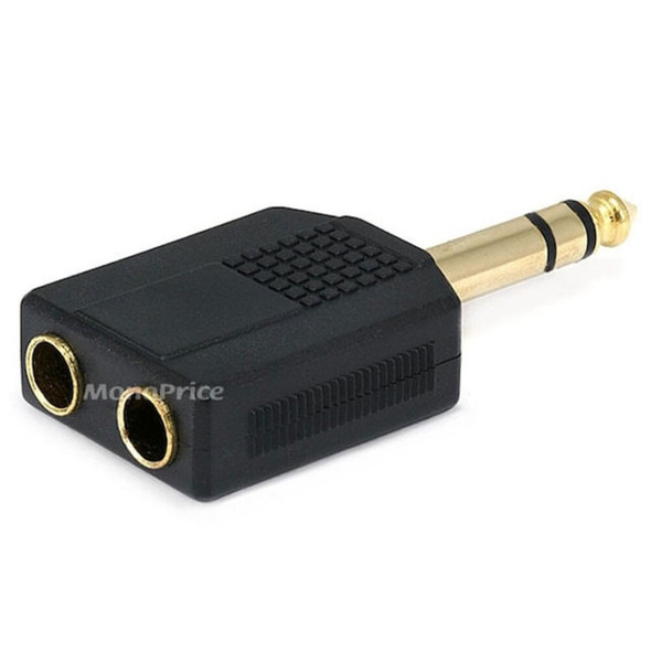 Monoprice 1-4Inch S Plug to 1-4Inch S Jackx2 Spltr 7221