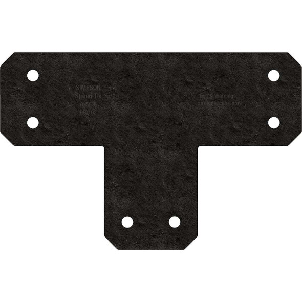 Simpson Strong-Tie Outdoor Accents Avant Collection ZMAX 6X6 Black T Strap APVT6