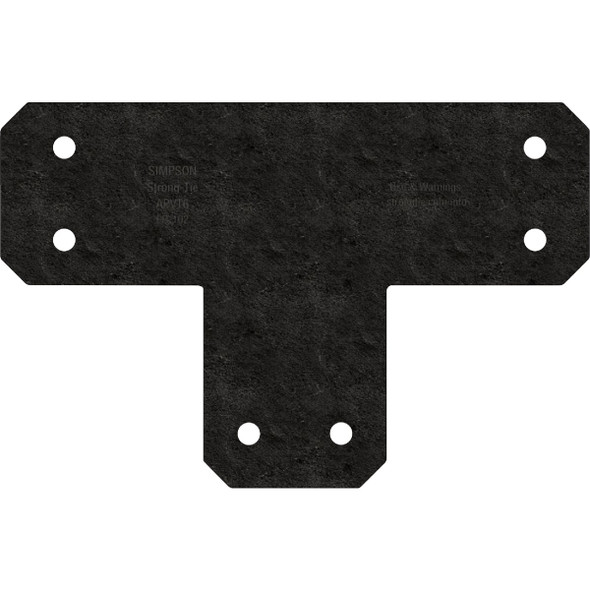 Simpson Strong-Tie Outdoor Accents Avant Collection ZMAX 6X6 Black T Strap APVT6