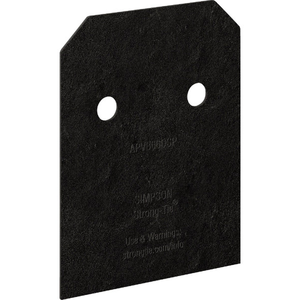 Outdoor Accents 6x Blk Pstbse Sde Plt APVB66DSP